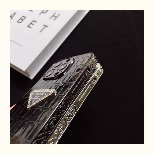 Étui en cuir de crocodile de luxe