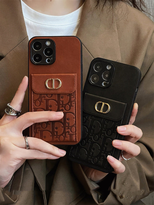 Étui porte-monnaie en cuir de luxe