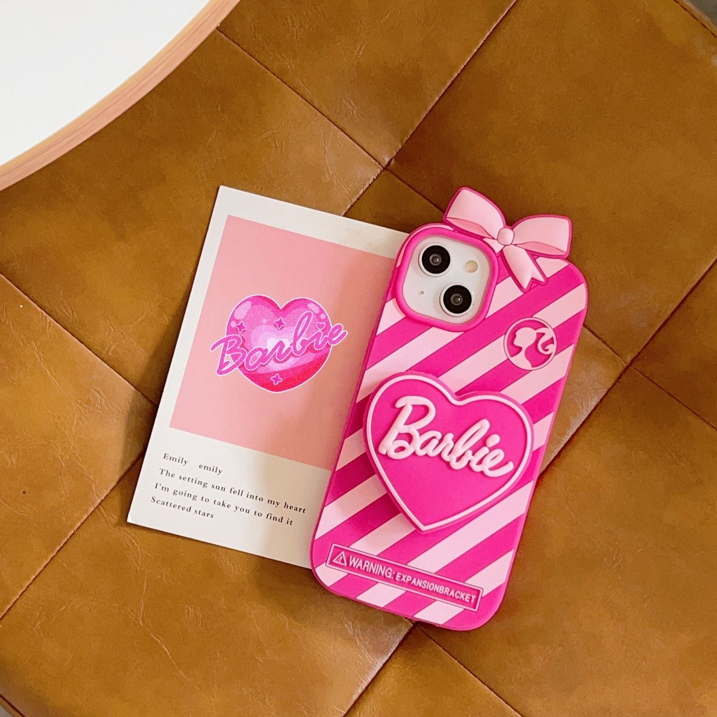 Funda de silicona con soporte de amor 3D