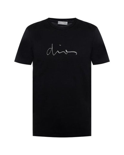 Camiseta Clásica Estampada Negra