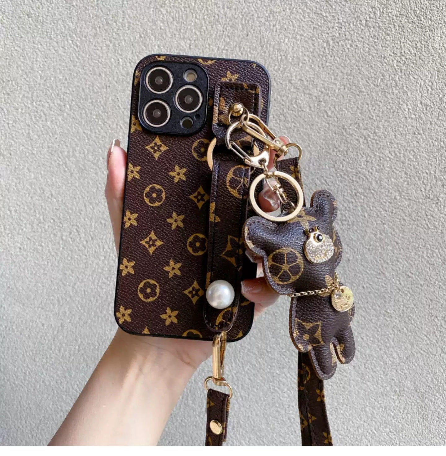 Estuche de pulsera de cuero de oso de lujo