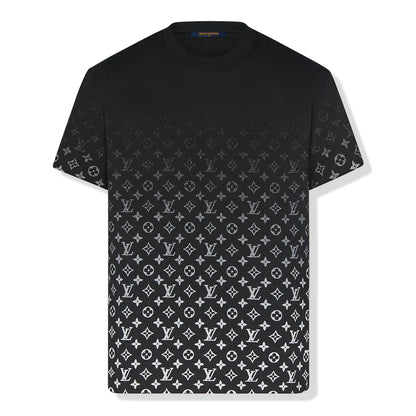 CAMISETA BLANCA Y NEGRA DEGRADADA CON MONOGRAMA