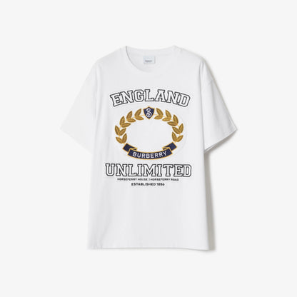 Camiseta de algodón con gráfico universitario