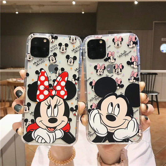 Coque en silicone transparente à motif de dessin animé mignon