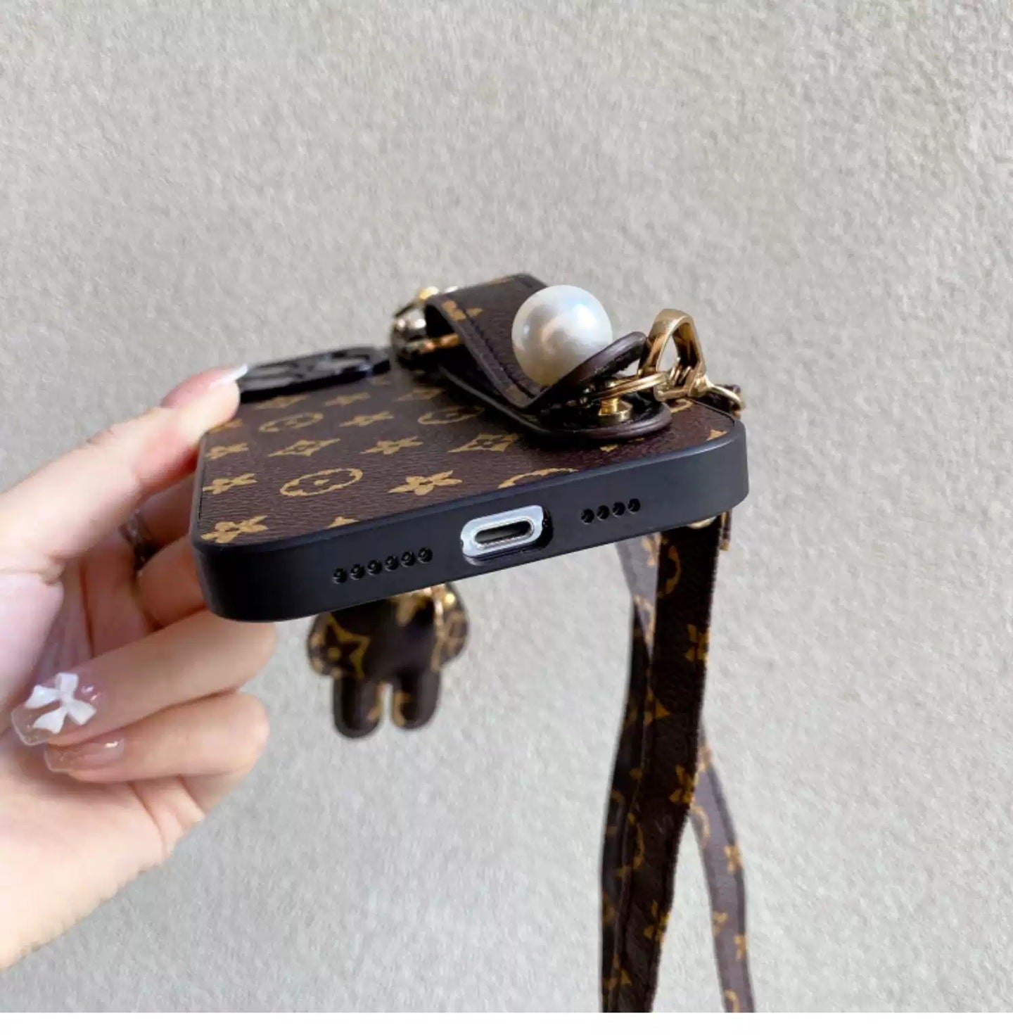 Estuche de pulsera de cuero de oso de lujo