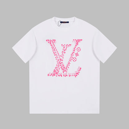 Camiseta clásica estampada rosa
