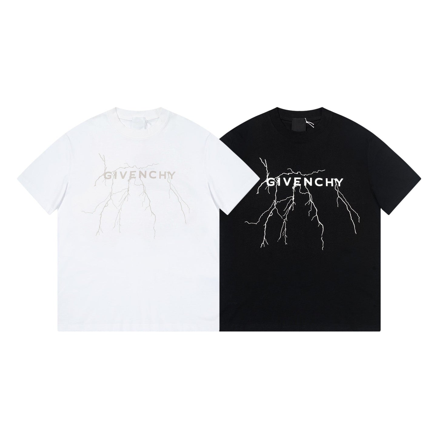 Camiseta con estampado de relámpagos