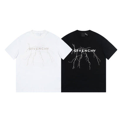 Camiseta con estampado de relámpagos