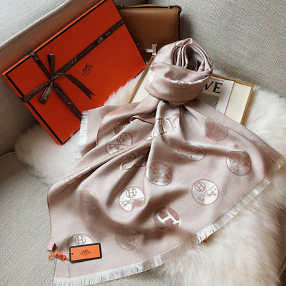 Écharpe jacquard en Tencel et coton de qualité supérieure