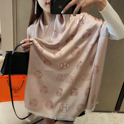 Écharpe jacquard en Tencel et coton de qualité supérieure