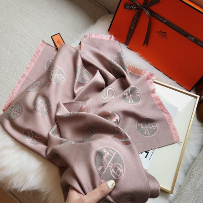 Écharpe jacquard en Tencel et coton de qualité supérieure