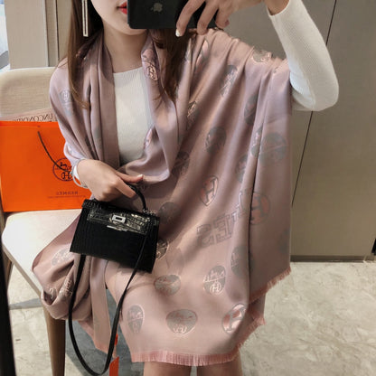 Écharpe jacquard en Tencel et coton de qualité supérieure