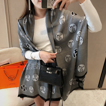 Écharpe jacquard en Tencel et coton de qualité supérieure