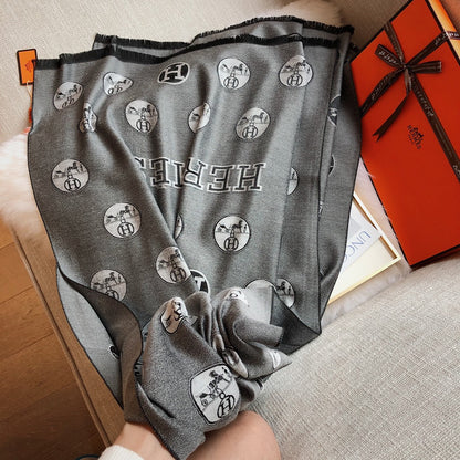 Écharpe jacquard en Tencel et coton de qualité supérieure