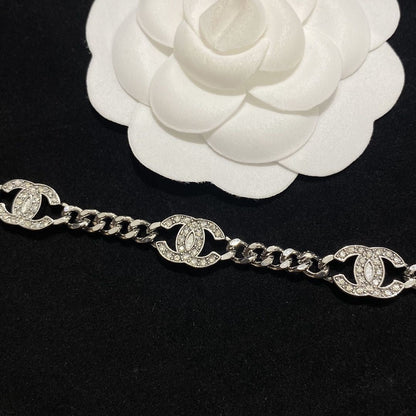 Pulsera y Collar con Logotipo de Diamante de Moda