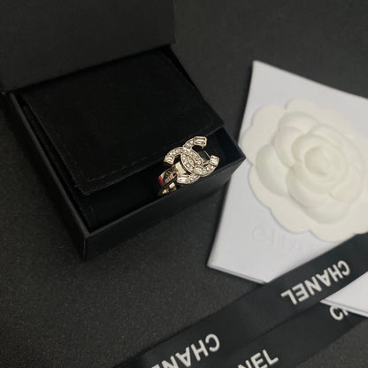 Bague ouverte Logo Diamant Scintillant