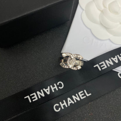 Bague ouverte Logo Diamant Scintillant