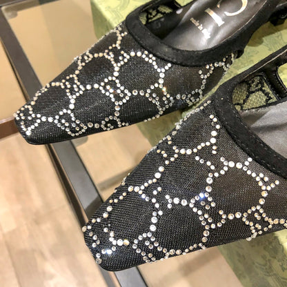 Sandales basses en maille à bride arrière Diamond G