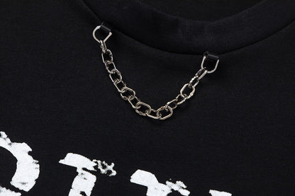 Camiseta de punto de cadena metálica