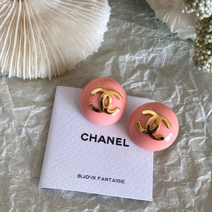 Pendientes redondos retro rosas