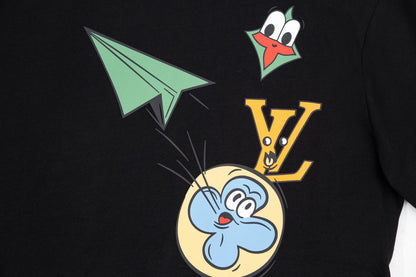Camiseta de algodón con estampado de dibujos animados