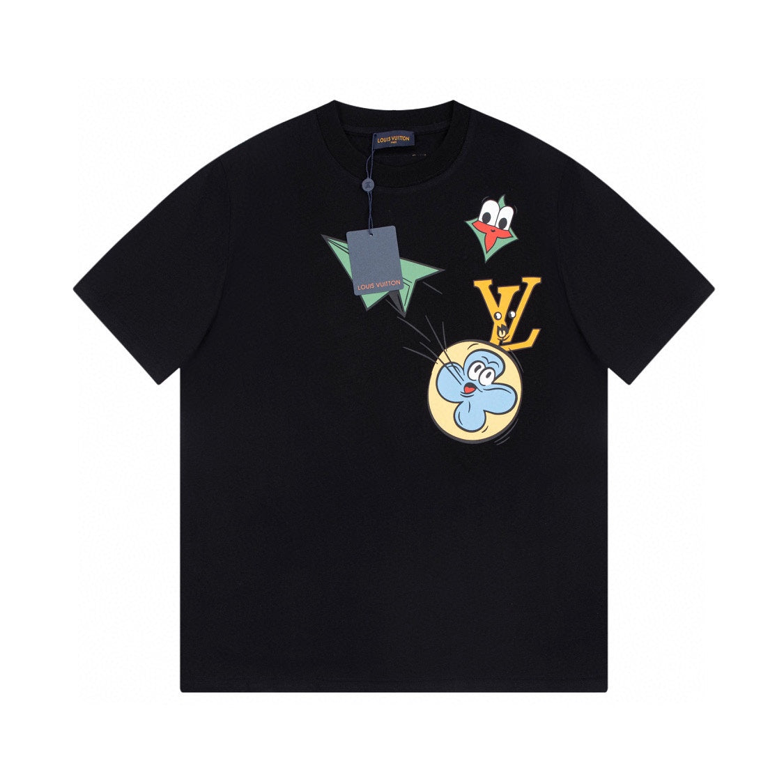 Camiseta de algodón con estampado de dibujos animados