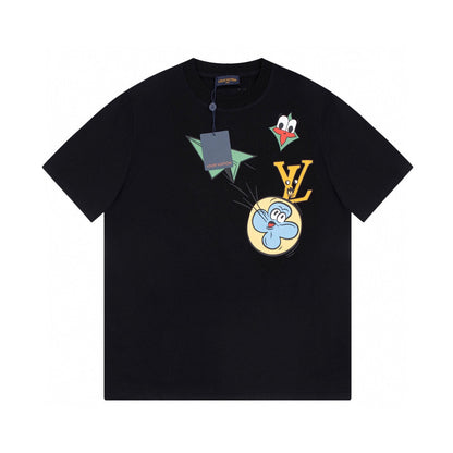 Camiseta de algodón con estampado de dibujos animados