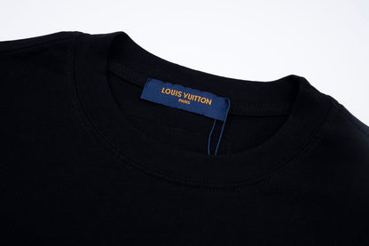 Camiseta Sencilla con Bolsillo de Cuero