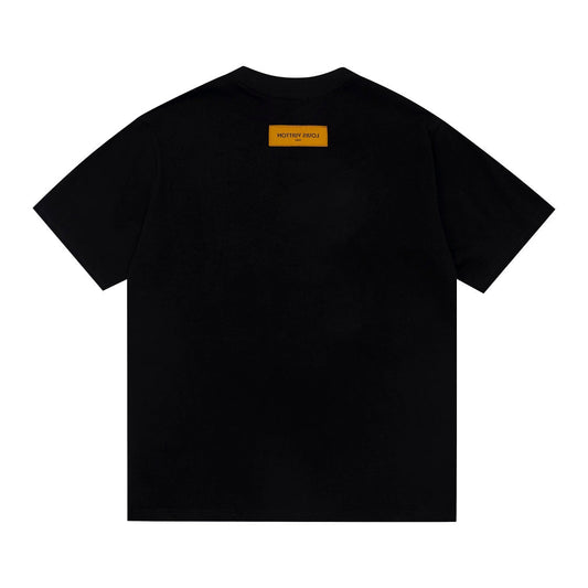 Camiseta Sencilla con Bolsillo de Cuero