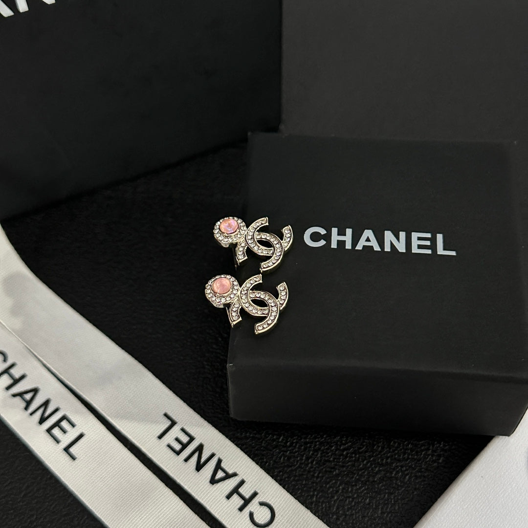 Pendientes de diamantes con gema de temperamento