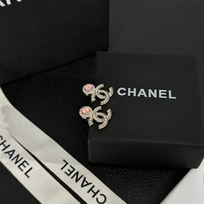 Pendientes de diamantes con gema de temperamento