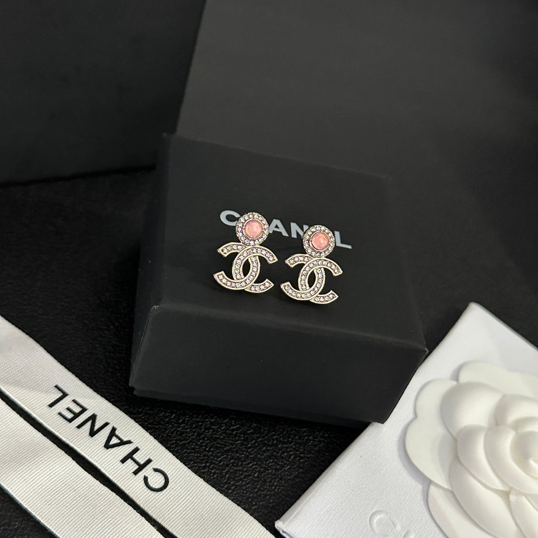 Pendientes de diamantes con gema de temperamento