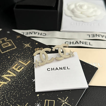 Pendientes de logotipo de estrella de moda