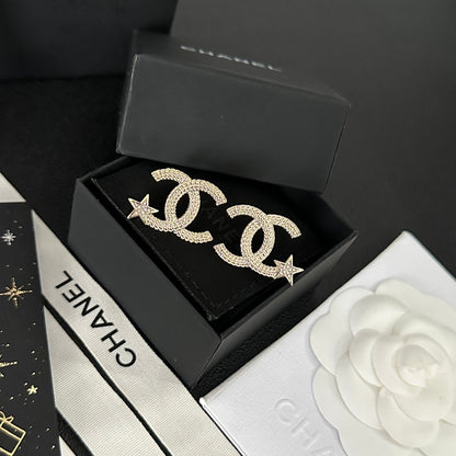 Pendientes de logotipo de estrella de moda