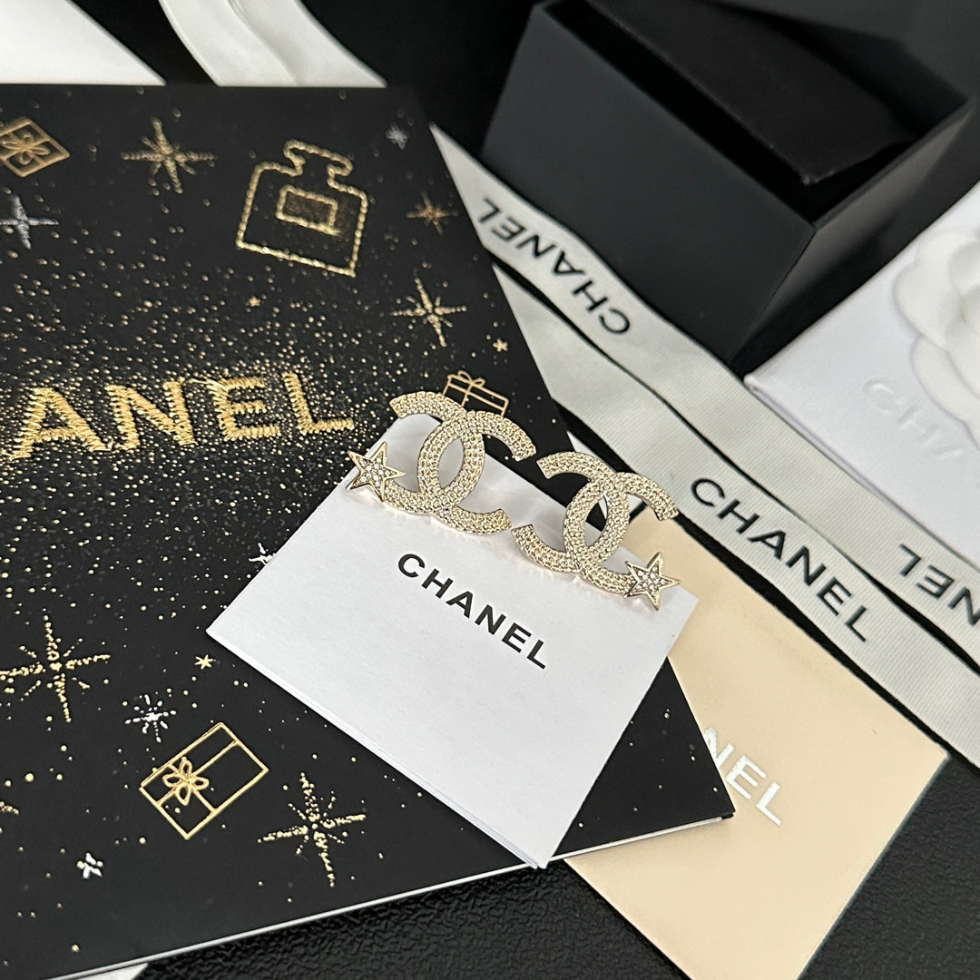 Pendientes de logotipo de estrella de moda