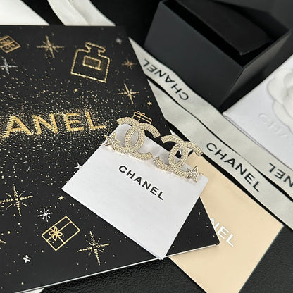 Pendientes de logotipo de estrella de moda