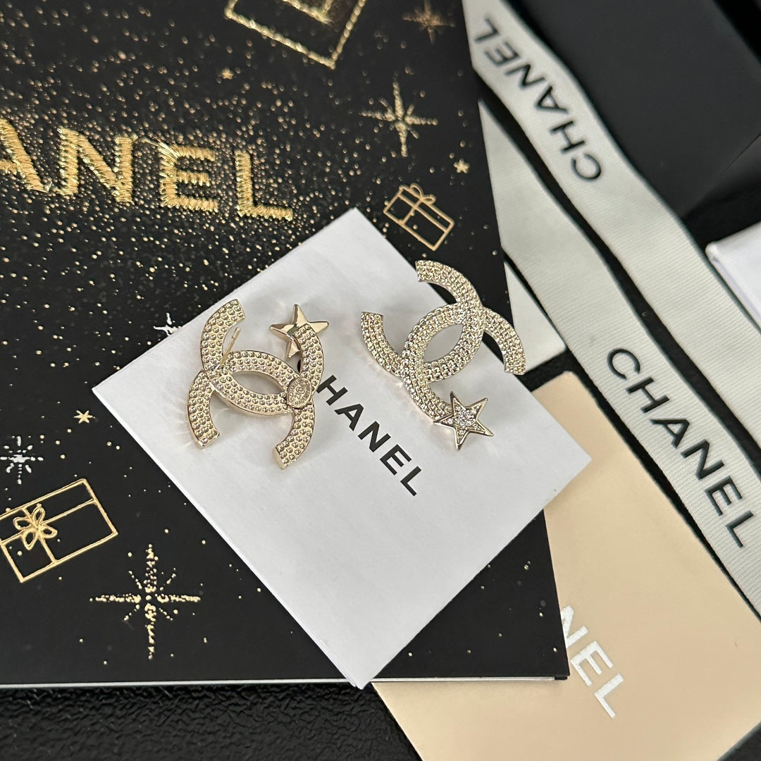 Pendientes de logotipo de estrella de moda