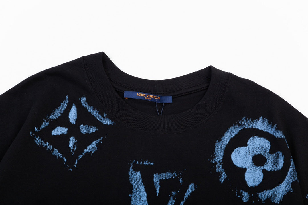 Camiseta con estampado retro de grafiti