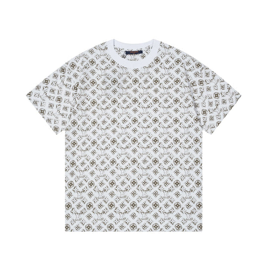 T-shirt imprimé monogramme rétro