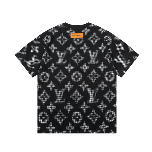 T-shirt avec imprimé monogramme rétro