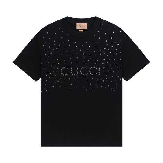 T-shirt de luxe en cristal à sequins