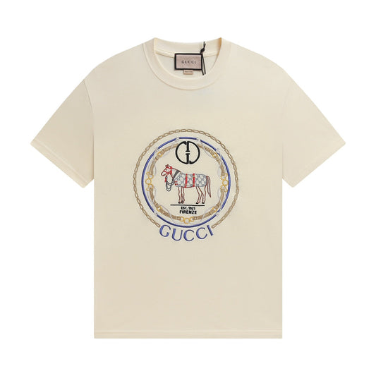 T-shirt brodé Cheval