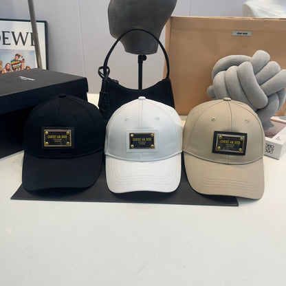 Gorra de béisbol unisex con placa grabada