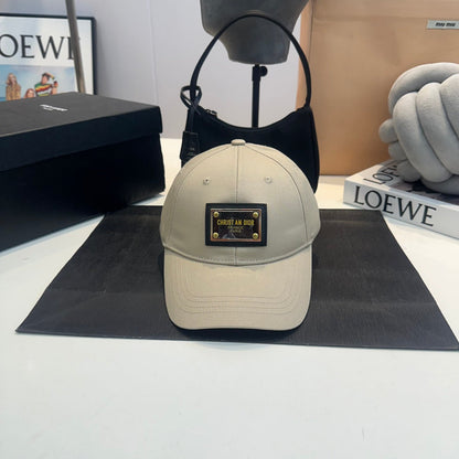 Gorra de béisbol unisex con placa grabada