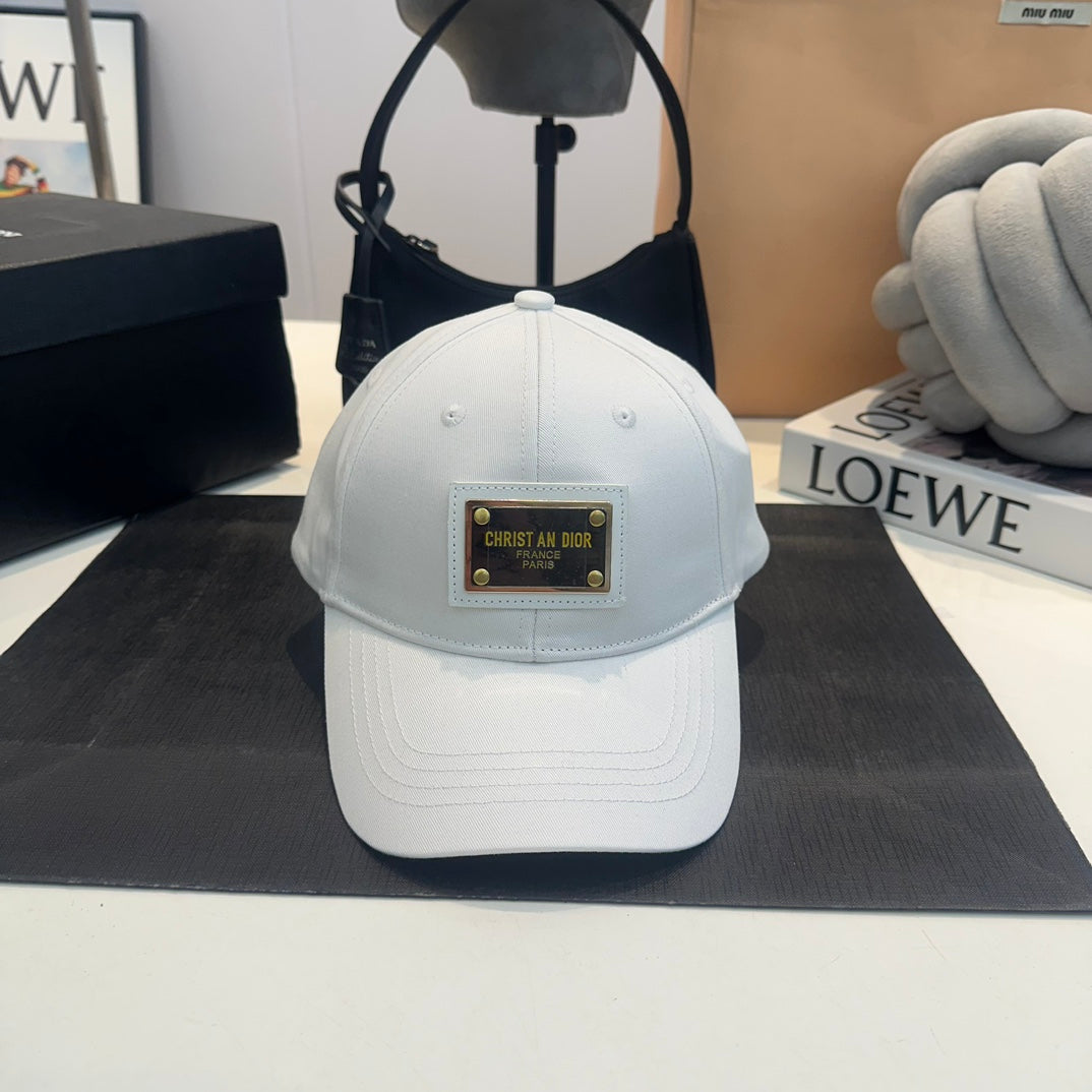 Gorra de béisbol unisex con placa grabada