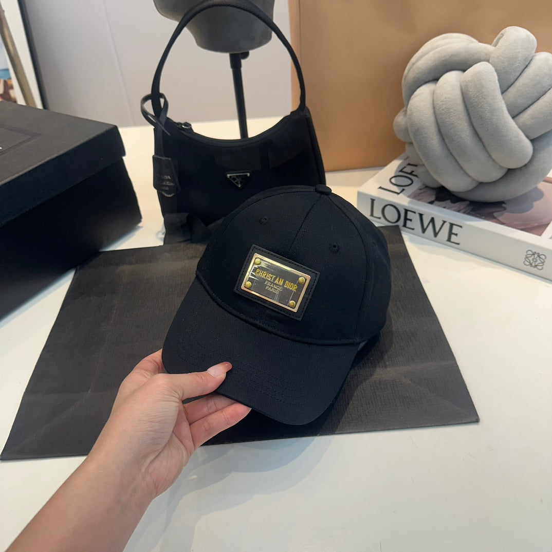 Gorra de béisbol unisex con placa grabada