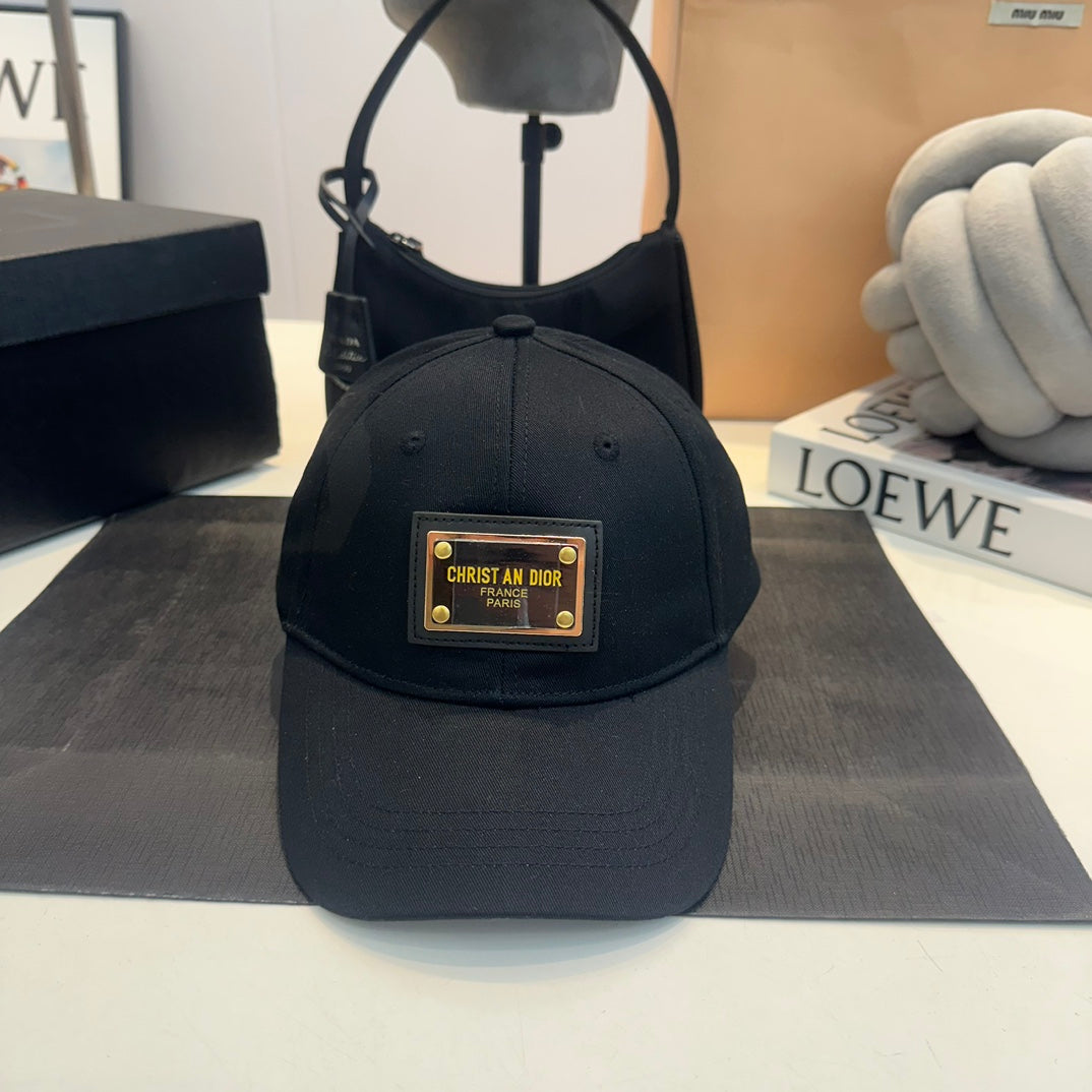 Gorra de béisbol unisex con placa grabada