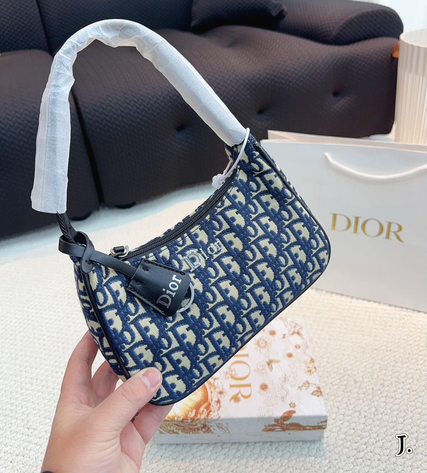 minibolso medialuna de lona