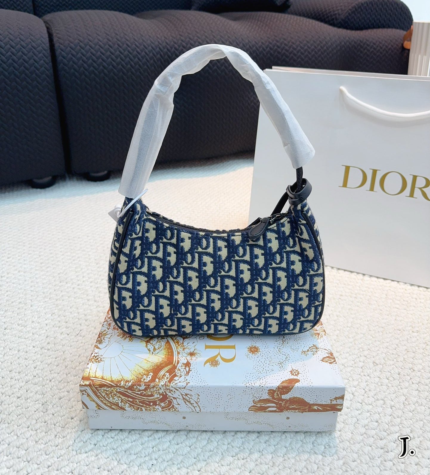 minibolso medialuna de lona