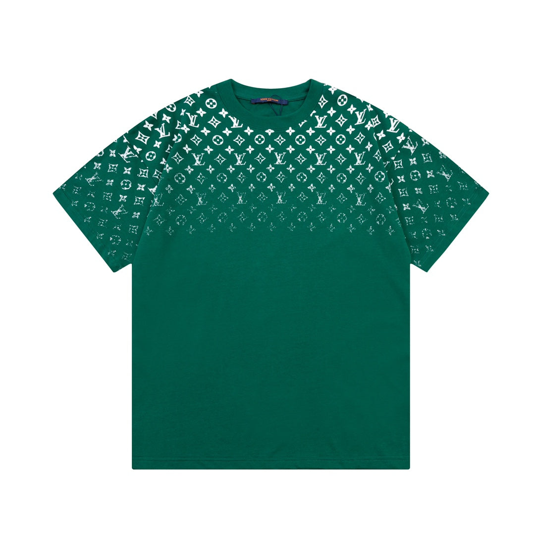 Camiseta con estampado de monograma degradado